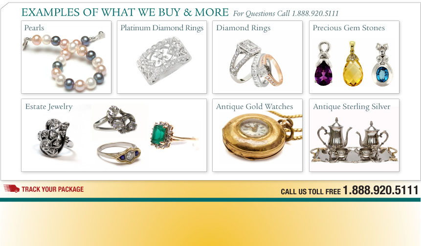 We buy class rings, tangled gold chains, bent or broken jewelry, dental gold, platinum, sterling silver